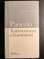 PANEZIO Testimonianze e frammenti BOMPIANI TESTI A FRONTE 2002