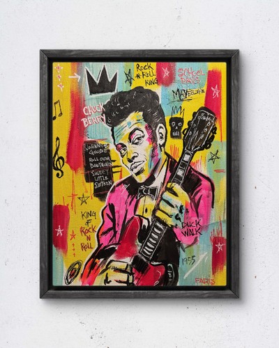 Faris art chuck berry 11x14 - faris, berry-11x14