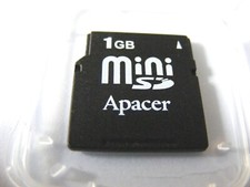 Scheda Mini SD 1GB (scheda MiniSD 1GB) APACER usata