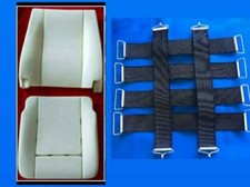 IMBOTTITURA COMPLETA SEDUTA+SCHIENALE+KIT CINGHIE 6 PZ PER FIAT PANDA 1987/2003