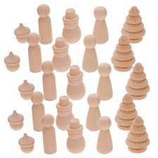 30 Pcs Di Legno Non Finita Lavoretti Con Pupazzi Neve Fai Da Te