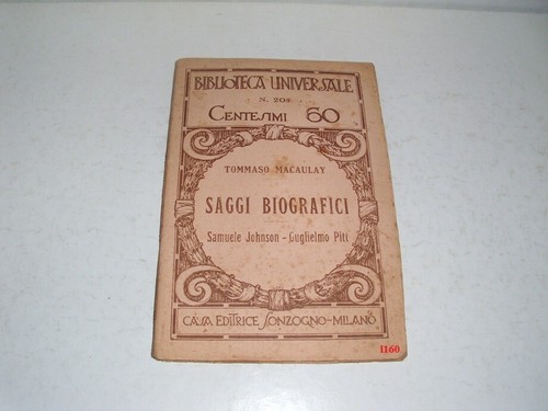 Saggi biografici macaulay - saggi,