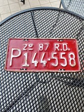 Targa prova rossa auto