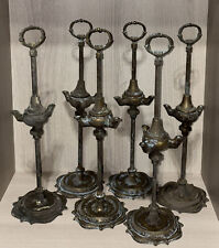 6 ANTICHE LAMPADE FIORENTINE IN BRONZO A 3 FUOCHI