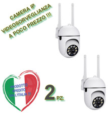 2X TELECAMERA ESTERNA CAM PTZ WIFI CAMERA WIRELESS ESTERNO SMART ZOOM