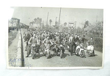 VECCHIA FOTO FOTOGRAFIA 1951 MOTO CLUB SORESINA CREMONA VESPA MOTO D'EPOCA