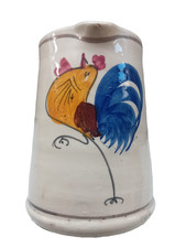 Ceramica Popolare Pugliese vecchia brocca maiolica decoro galletto Grottaglie