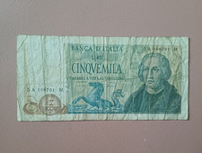 BANCONOTA 5000 LIRE COLOMBO 3 CARAVELLE 11/04/1973 MB  REPUBBLICA ITALIANA