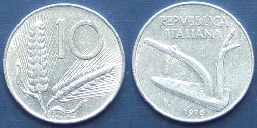 Moneta lire alluminio - lire.,