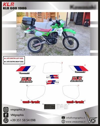 Klr 600 1984 1987 adesivi - 1987,