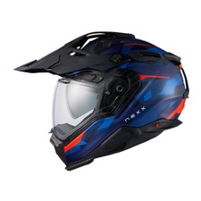 Casco Integrale Touring Nexx X.Wed 3 Trailmania Adventure Blu Rosso Opaco
