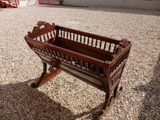 Culla Dondolo Vintage In Legno