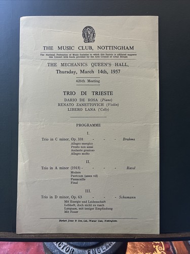 1957 trio trieste - trio, dario