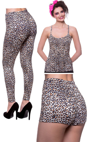 Leopardato donna leggings vest - leggings,