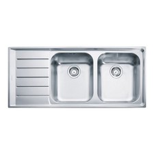 Franke Lavello 2 vasche (116,4x51,4cm) Nex 221 Sx NEPTUNE Inox Spazzolato 127