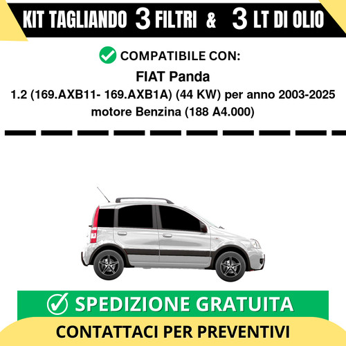 Tagliando per fiat panda - per, 1.2