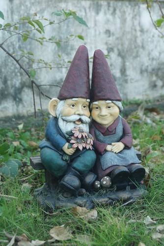 Gnomo giardino coppia - da,