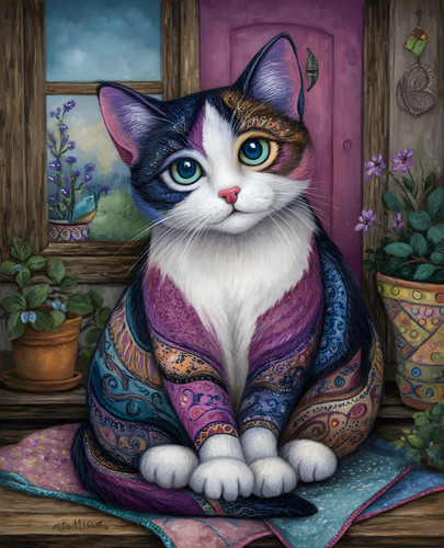 Giacca calico con occhi blu - occhi,
