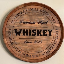 Rustico Casa Bar/Uomo Grotta/Cabina Decorazione Whisky Distilleria Barile Legno Wall Art