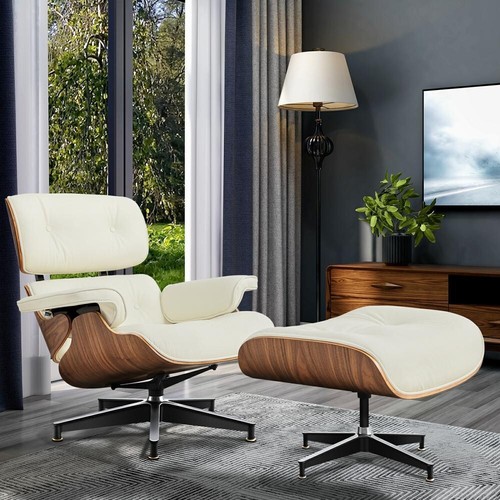 Walnut beige lounge - , chair