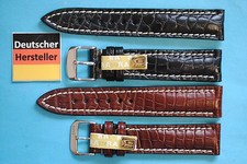 Vero Coccodrillo Cinturino 20 22mm Compatibile Breitling Nero Braun Blu / 102