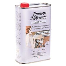 Novecento Rinnovo Olio di Teak, Protettivo Rigenerante Nutriente per Legno 1 Lt.