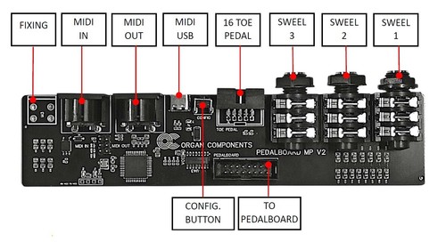 Scheda pedaliera midi organo - scheda,