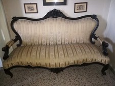 Divano Antico '800  Luigi Filippo in legno di palissandro 