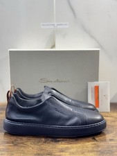 Santoni Sneaker No Lace Pelle