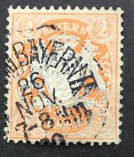 BAVARIA 2m orange, 1876, perf
