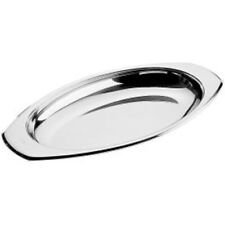 PINTI INOX PIATTO VASSOIO DA  PORTATA GRATIN ACCIAIO INOX cm 50x24 Made in italy