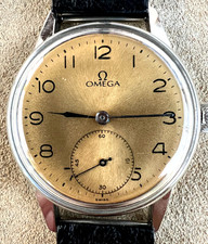 orologio omega vintage epoca militare cal. 30T ww2 quadrante bronzo anni 40 acciaio blu funzionante