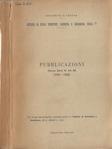 Istituto fisica terrestre - di,
