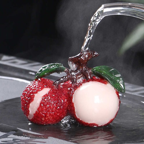 Litchi tea pet ornamento - litchi,
