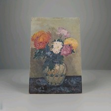 Pittura Antica Olio Fiori