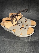 SAS Sedona sandalo con zeppa stringata taglia 7M in Sagebrush/grigio