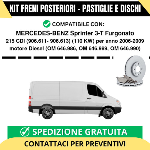 Kit freni posteriori per - kit,