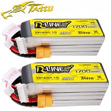 2X Tattu R-Line 1700mAh 95C 22.2V 6S batteria lipo spina XT60 per FPV professionale