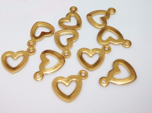 10pz charms ciondoli cuore - , in