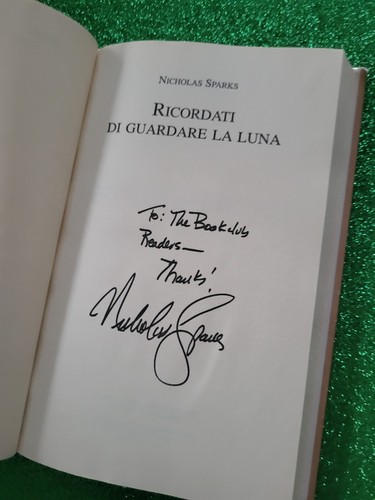Nicholas sparks autografo - sparks,
