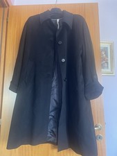 Arte Cappotto Nero In Lana Vergine Taglia 48 