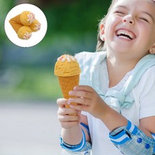 3 Pcs Cono Gelato Finto Giocattolo Alimentare Miniatura Arredamento