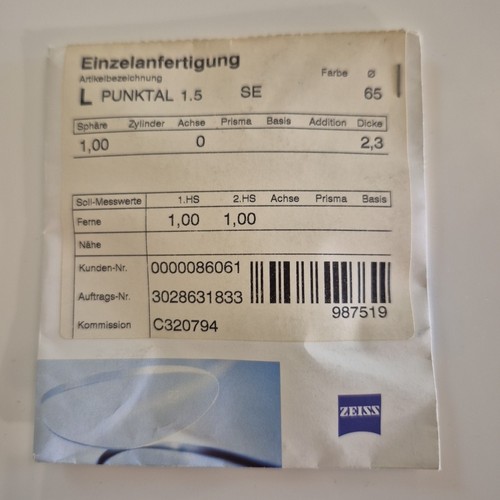 Zeiss lente punktal vetro - lente,