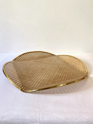 Plateau plexiglas cannage - plateau, plexiglas,