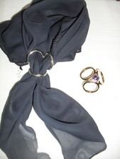 ferma foulard 3 anelli