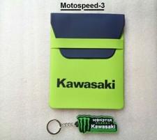 porta documenti kawasaki + portachiavi  in gomma 