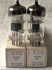 ECC82, 12au7 RFT matched pair