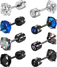 4 Pairs Titanium Screw Back