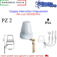 Coppia Interruttore Crepuscolare Sensore per Esterno Lampada LED 10A 220V