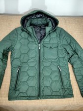 Piumino Sisley  verde Tg M -  interno grigio scuro.